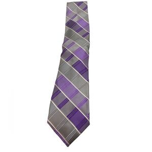Calvin Klein mens wearhouse purple silver white stripe X long length 31
